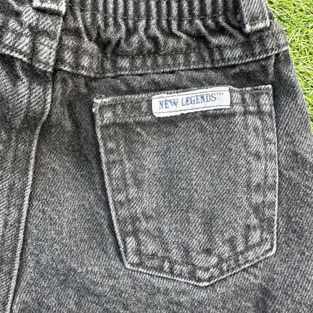 Vintage New Legends Toddler Kids Size 3 Black Denim Jeans 100% Cotton‎ Faded